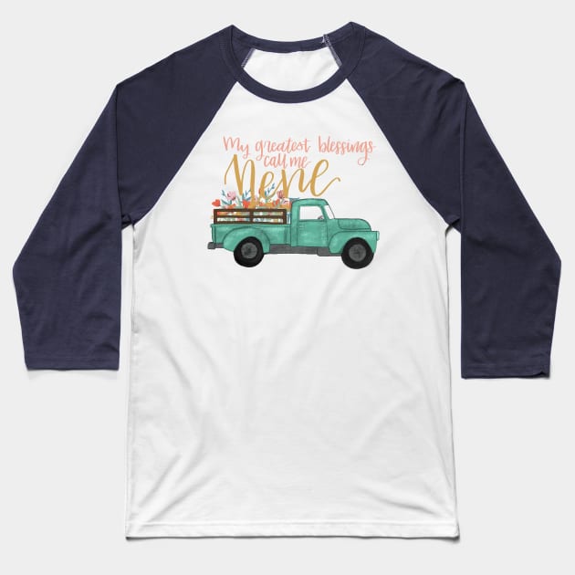 Nene’s Blessings Baseball T-Shirt by Hannah’s Hand Lettering